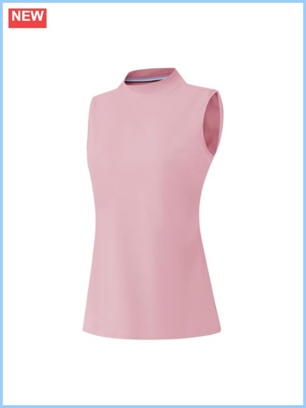 Women's Mock Neck Sleeveless Golf Tennis Tank Top Moisture Wicking Stretch